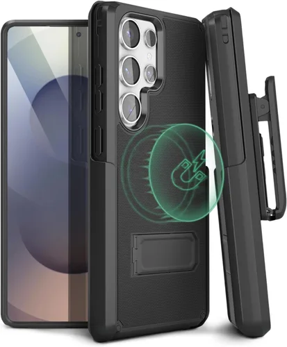 Vista 16 de MOTIVE - Funda para Samsung Galaxy S25 Plus con clip para cinturón y soporte, 6.7 pulgadas Case & Holster, MagSafe compatible, built-in Kickstand