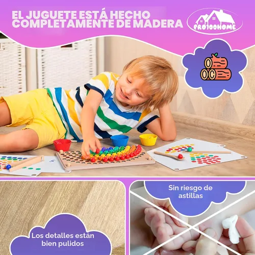 Vista 7 de Juguetes Montessori de aprendizaje de madera para niños pequeños