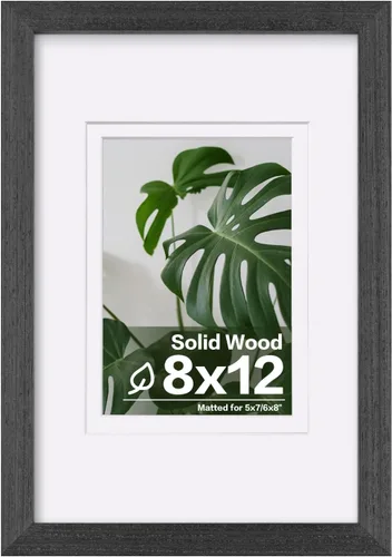 Vista 171 de Egofine - Portarretratos de 4 x 6 pulgadas, de madera maciza con plexiglás, para fotos de 3.5 x 5 con paspartú o de 4 x 6 sin paspartú, para colocar
