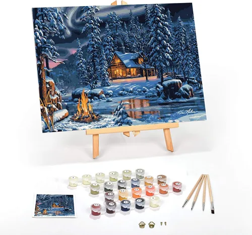 Vista 50 de Ledgebay Kit de Pintura por Números DIY para Adultos, Lienzo Enmarcado para Principiantes a Avanzados, Kit de Pintura por Números, los Kits Incluyen