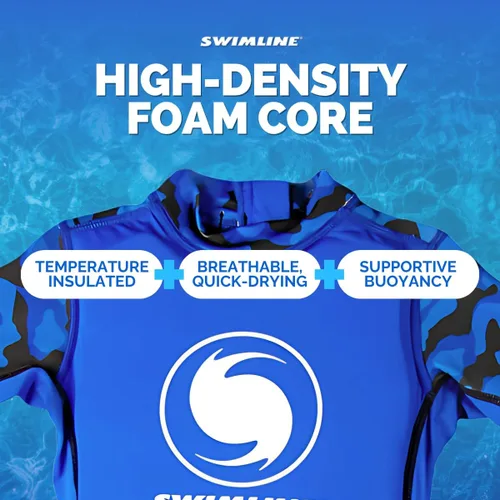 Vista 3 de Swimline Traje de entrenamiento de natación flotante de licra, azul para niños, talla S