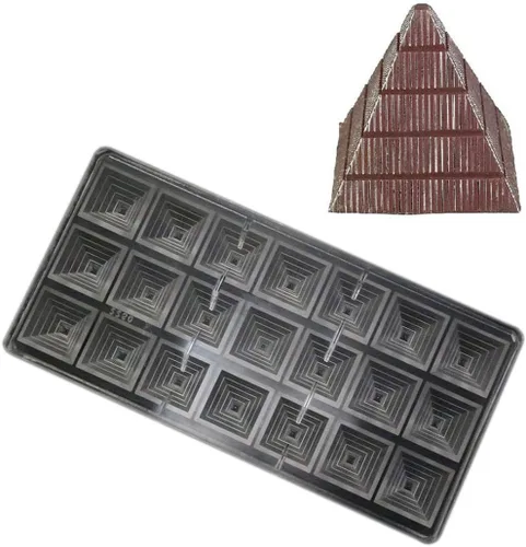 Vista 13 de Molde de policarbonato para chocolate, molde de caramelo de bricolaje, utensilios para hornear de plástico duro transparente, herramientas de 1
