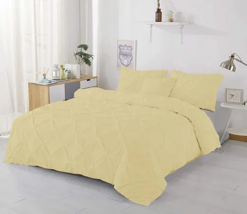 Vista 17 de Lujosa funda de edredón plisada de 1 pieza, tamaño matrimonial/queen (90 x 90 pulgadas), 100% algodón egipcio de 800 hilos, con cierre de cremallera