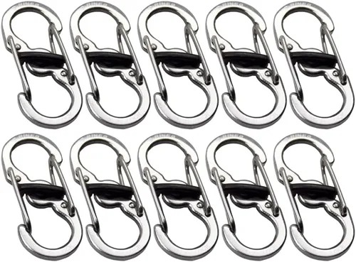 Vista 9 de KeySmart Key Carabiners - Quick Release Dual and Mini Carabiners, Stay Organized w/Carabiner Keychains, Never Lose Your Keys