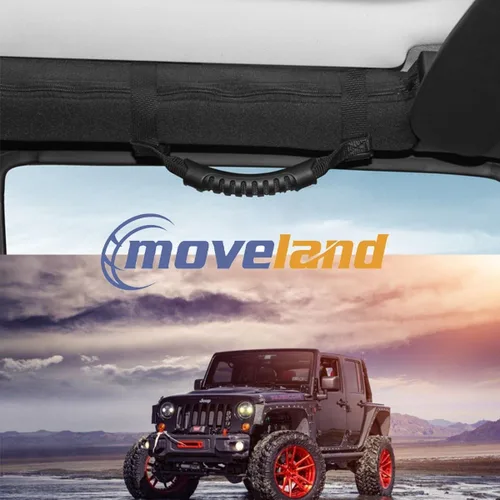 Vista 5 de moveland 4 asas de agarre compatibles con asas de barra antivuelco para Jeep Wrangler YJ TJ JK JL Sports Sahara Freedom Rubicon X y Unlimited