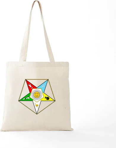 Vista 5 de CafePress Eastern Star Tote Bag Bolsa de lona natural, bolsa de compras de tela, Caqui