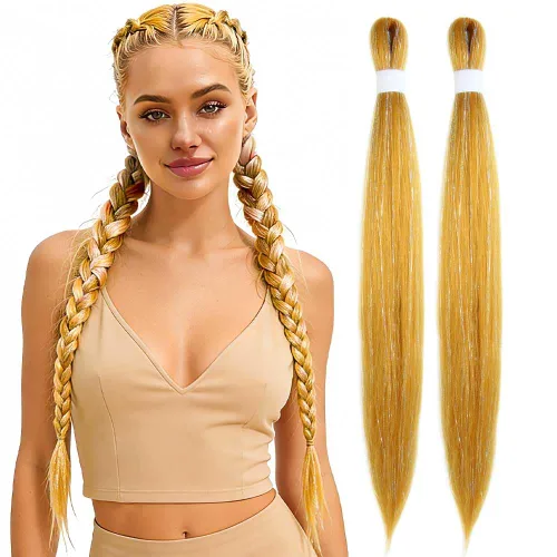 Vista 72 de Cabello trenzado burdeos, 10 pulgadas, 4 paquetes Cabello preestirado, trenzas de ganchillo cortas y rectas, textura Yaki, fibra sintética