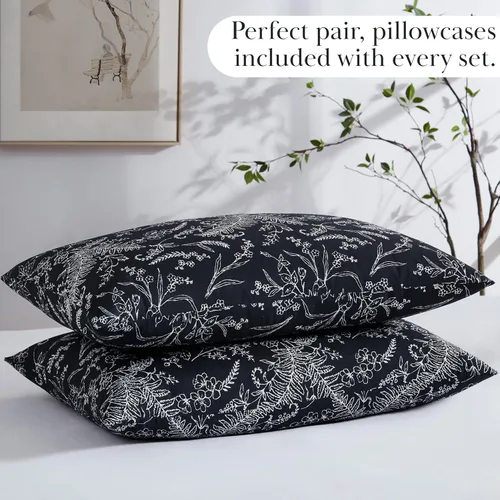 Vista 258 de Southshore Fine Living, Inc. Colección Winter Brush, juego de sábanas de 3 piezas para cama individual, sábana bajera con bolsillo profundo de 14