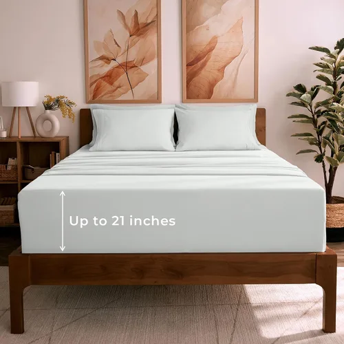 Vista 12 de Mellanni Juego de sábanas Twin XL - Juego de ropa de cama de 4 piezas de la colección icónica, (incluyendo 2 fundas de almohada), bolsillo profundo