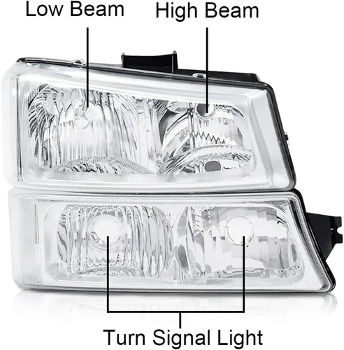 Vista 8 de PIT66 Montaje de faros delanteros, compatible con modelos Chevy Silverado 1500 2500 3500 HD 2003-2006/Avalanche 1500 2500 03-06
