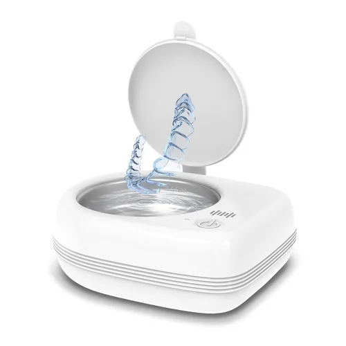 Vista 11 de Máquina limpiadora ultrasónica recargable de retenedores 50 kHz 1.9 pulgadas ultrafina portátil Alineadores de protección nocturna Joyería 6
