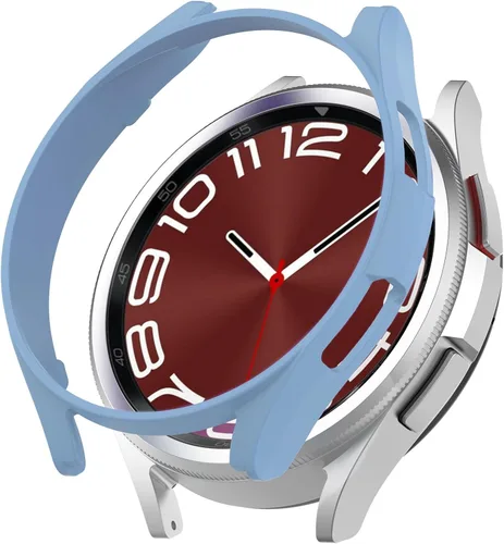 Vista 11 de Compatible con Samsung Galaxy Watch 6 Classic 1.772 pulgadas (1.850 in), carcasa rígida de policarbonato resistente a los impactos, a prueba de Negro