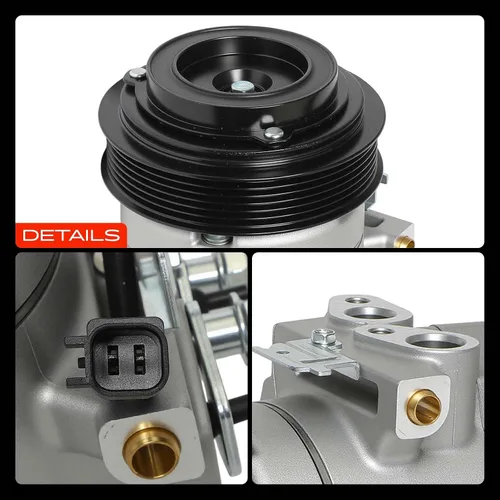 Vista 9 de A-Premium Compresor de Aire Acondicionado AC con Embrague Compatible con Ford F-250 F-350 F-450 F-550 Super Duty F53 F59 F650 F750