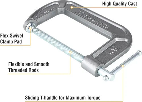 Vista 11 de Olympia Tools Abrazadera en C, 38-110, (1 X 1) Pulgadas
