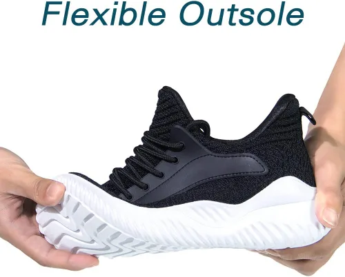 Vista 4 de Akk Womens Walking Shoes - Slip On Tennis Running Shoes Memory Foam Lightweight Work Sneakers for Indoor Outdoor Gym