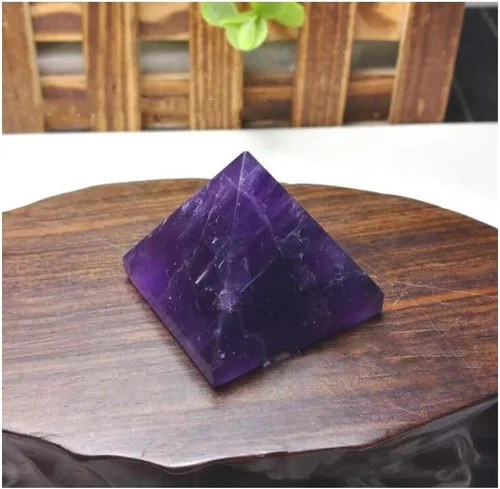Vista 18 de StoneStory Estatua de cristal curativo de pirámide de ojo de tigre natural, piedra preciosa espiritual de reiki (ojo de tigre, 2.0 x 1.6 in)