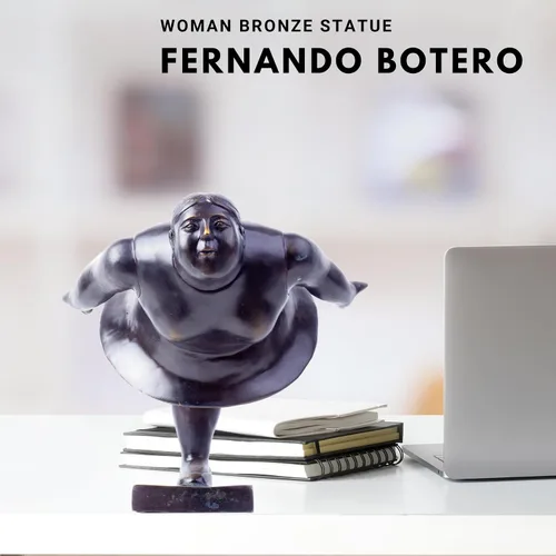 Vista 3 de Estatua de mujer gorda decorativa 100% bronce fundido escultura de yoga femenina hermosa y resistente de 10.6 pulgadas, regalo de bronce