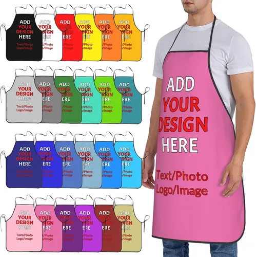 Vista 27 de Delantales personalizados con tu imagen, texto, foto, logotipo, diseña tus propios delantales para jardinería, cocina, cocina
