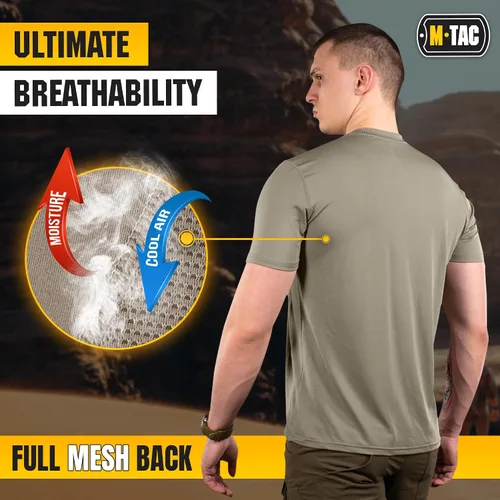 Vista 5 de M-Tac Camiseta táctica de manga corta Camiseta de entrenamiento de gimnasio para hombre, militar, ultra ventilada, para entrenamiento atlético
