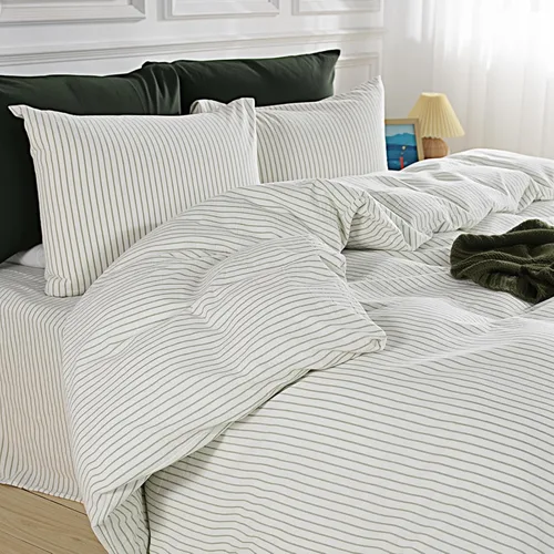 Vista 20 de NEXHOME PRO Funda de edredón Twin XL 100% algodón lavado, transpirable, duradera, texturizada, similar al lino, juego de ropa de cama para el hogar