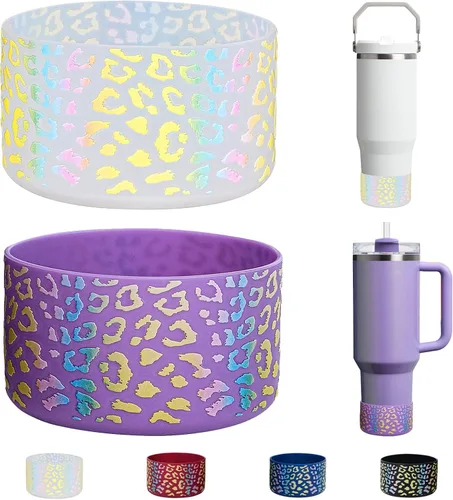 Vista 7 de WK IEASON 2 Piezas Protector de Base Tipo Bota para Vaso Stanley Quencher Adventure 40oz y Stanley IceFlow 20oz 30oz y Compatible con Botella de 3D