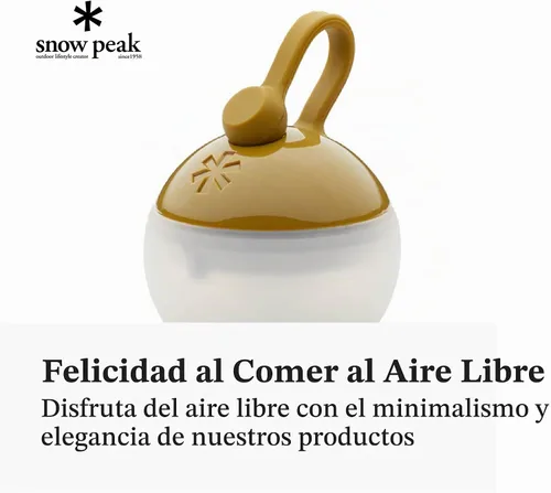 Vista 4 de Snow Peak Hozuki - Mini linterna, compacta, brillante, portátil, luz de campamento, color dorado