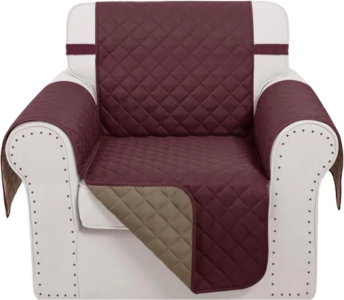 Vista 73 de Fundas para Silla Reclinable Reversibles Funda de Sofá para Mascotas Protector de Muebles Lazy Boy (Silla 23'', Beige/Beige)