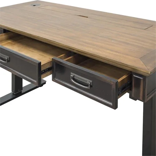 Vista 4 de Martin Furniture Hartford - Escritorio de pie en dos tonos