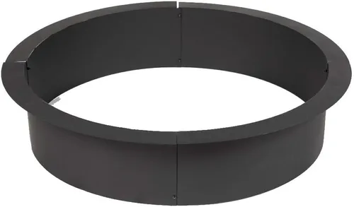 Vista 6 de Ash & Ember - Revestimiento de acero para hoguera de 33" de diámetro exterior x 27" interior - Revestimiento de 4 paneles de acero de 1.5mm
