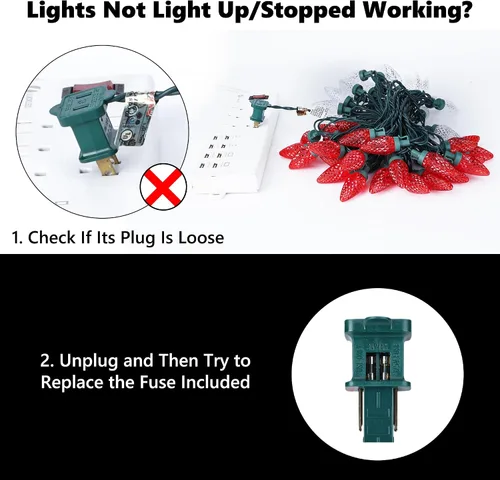 Vista 3 de Brizled - Luces de Navidad C9 para decoraciones navideñas al aire libre