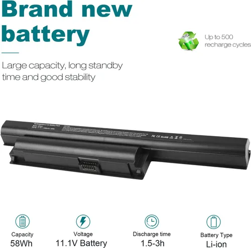 Vista 5 de Futurebatt Batería para portátil Sony Vaio VGP-BPS22 VGP-BPS22A VGP-BPL22 VGP-BPS22/A VPC-E1Z1E VPC-EA