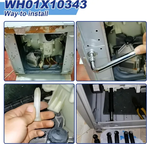 Vista 6 de WH01X20826 Kit de amortiguador de arandela (4 amortiguadores y 4 pines) apto para GE General Electric, arandelas Kenmore reemplaza WH01X10343
