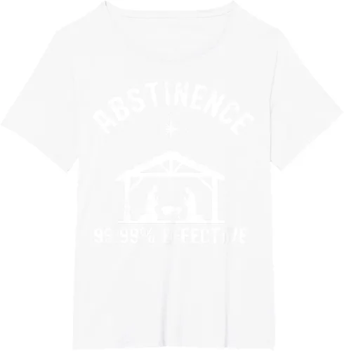 Vista 70 de Abstinence 99.99 Percent Effective Nativity Christmas Joke T-Shirt