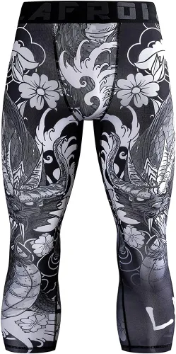 Vista 5 de LAFROI Leggings de compresión 34 para hombre con Pcoketsin bolsillo-YSK10