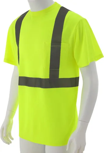 Vista 6 de Hi Vis - Camisetas de seguridad para hombre, reflectantes, de alta visibilidad, manga corta y larga, con bolsillo, paquete de 3 y 5