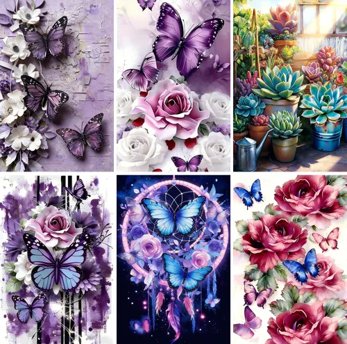 Vista 18 de EWJRNSF Kits de pintura de diamantes 5D para adultos principiantes, juegos de arte de diamantes, pintura de gemas y manualidades, decoración