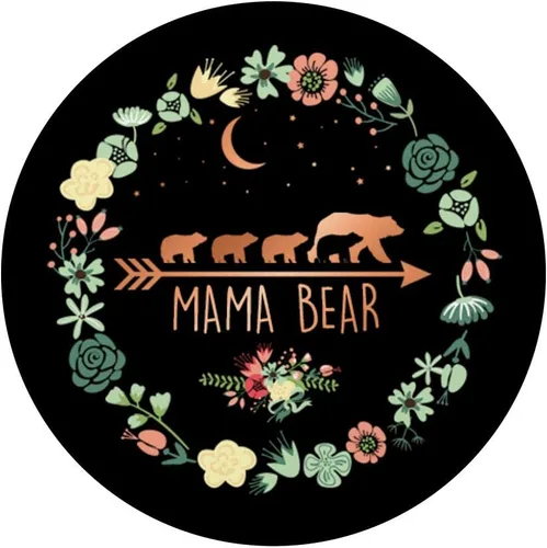 Vista 5 de Mama Bear - Juego de 4 vasos con forma de flor de oro rosa, agarre y soporte para teléfonos y tabletas