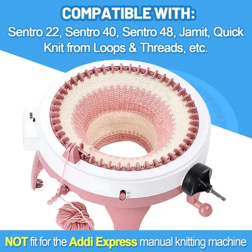 Vista 3 de Adaptador para máquinas de tejer, mango circular de manivela para telar anudado para Sentro 22 40 48 y Jamit, accesorio de potencia de taladro