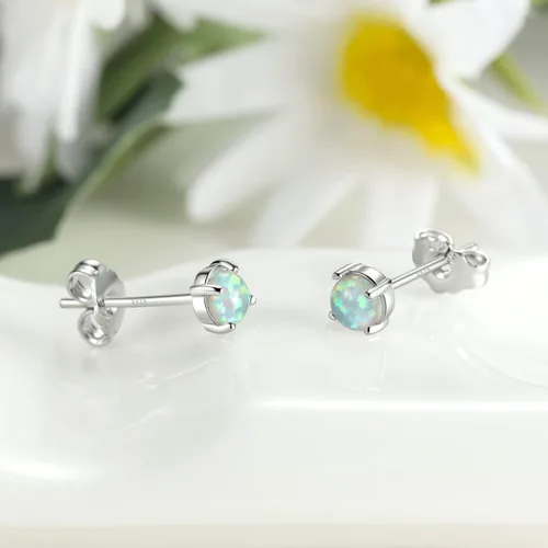Vista 5 de Aretes de plata de ley 925 hipoalergénicos de 0.116 pulgadas, 0.137 pulgadas, 0.137 pulgadas, 0.137 pulgadas, para mujeres, adolescentes, niñas