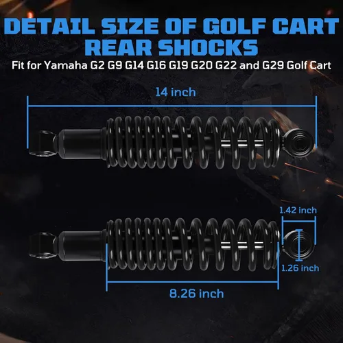 Vista 5 de iLSKW Amortiguador Trasero de Alta Resistencia para Carrito de Golf Yamaha con Resorte para Modelos de Gas y Eléctricos 1995 en adelante, G14, G16