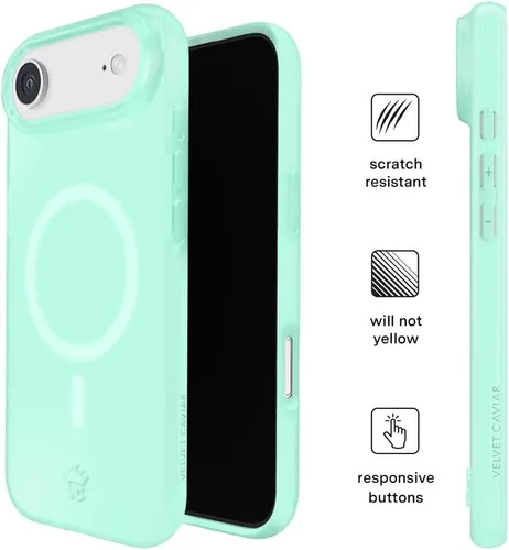 Vista 899 de VELVET CAVIAR Funda para iPhone 15, compatible con MagSafe, probada contra caídas de 10 pies, fundas protectoras de diseño, leopardo color rosa