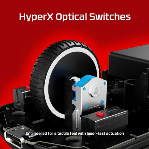 Vista 5 de HyperX Pulsefire Saga Pro Ratón Inalámbrico para Juegos (Negro)