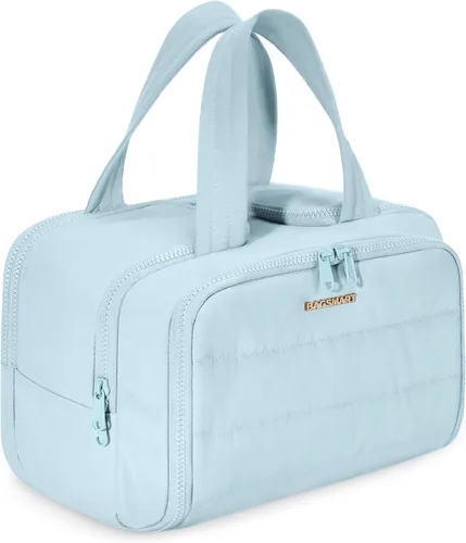 Vista 11 de BAGSMART Bolsa de Aseo de Viaje, Bolsa de Aseo Resistente para Mujeres, Bolsas de Aseo Ampliamente Abiertas y Esponjosas para Viajar, Organizador
