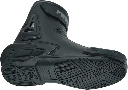 Vista 6 de PROFIRST Botas de cuero para motocicleta, impermeables, con suela de goma, Original YKK Zip TPO, zapatos de protección TPO, tobillo corto, zapatos