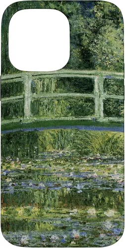 Vista 21 de Monets - Carcasa para iPhone 17 con diseño de lirios de agua y puente japonés
