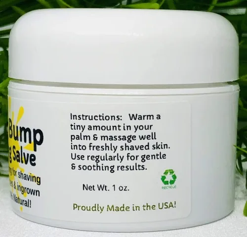 Vista 4 de Urban ReLeaf Salva calmante RAZOR BUMP! 1 oz. Calma rápidamente golpes, erupciones, pelos encarnados y quemaduras de afeitar. 100% natural, vegano.