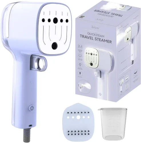 Vista 10 de SALAV® Quicksteam - Vaporizador portátil de viaje para ropa, 10 segundos de tiempo de calentamiento rápido, elimina arrugas en ropa y telas, sin