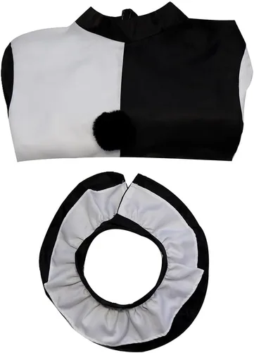 Vista 7 de ACEOROWO Terrifier - Disfraz de payaso negro y blanco, traje de asesino Terrifier para Halloween, con máscara