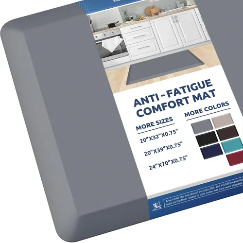 Vista 26 de KitchenClouds Alfombra de Cocina Acolchada Anti Fatiga 17.3"x28" Impermeable, Antideslizante, Alfombras de Pie y Comodidad para Escritorio/Piso