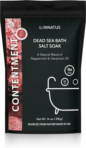 Vista 13 de Sal de baño calmante del Mar Muerto en remojo con 21 minerales, relajante, desintoxicante y nutritivo para la piel, 14 onzas, infundida con aceites